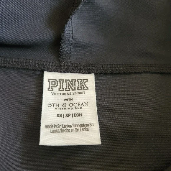 VICTORIAS SECRET PINK ARKANSAS RAZORBACKS WINDBREAKER HOODIE XS Black - Picture 3 of 11